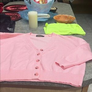 Sabina Light Pink Cardigan Sweater